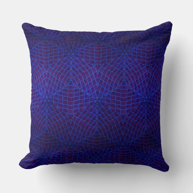 Chain Link Blue 20x20 Throw Pillow  (Front)