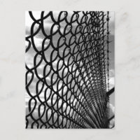 Chain Link Fence Art Photograph in Black & White