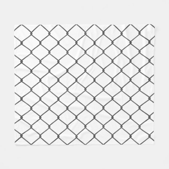 Chain Link Fence Fleece Blanket (Front (Horizontal))