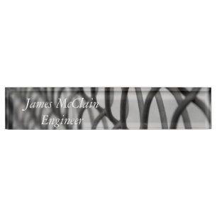 Chain link fence nameplate