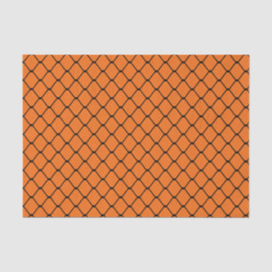 Chain Link Fence on Orange Tissue Paper