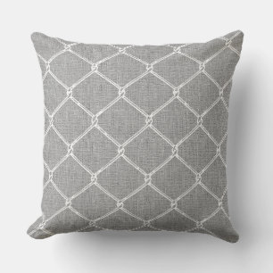 Chain Link Park – Urban Grey & White Skate Pattern Cushion
