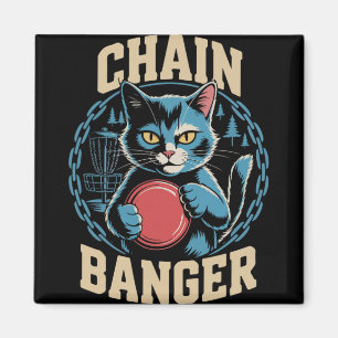 Chain Nger Disc Golf Cat Humour _2 Magnet