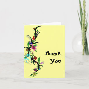 Chain-of-flowers Thank You Note Card