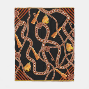 Chain pattern, scarf pattern. scarf design baroque fleece blanket