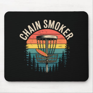 Chain Smoker Funny Disc Golf Tree Chains Frisbee M Mouse Pad