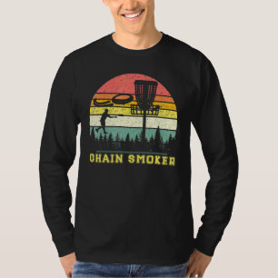 Chain Smoker Vintage Disc Golfer Retro Frisbee Gol T-Shirt