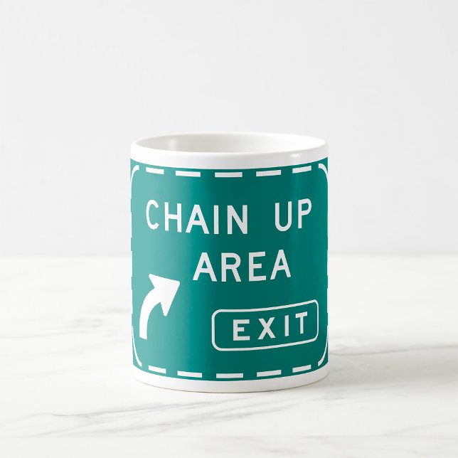 Chain Up Area Road Sign Coffee Mug (Creator Uploaded)