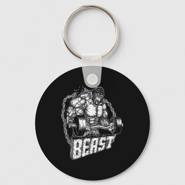 Chained Beast Gorilla  Key Ring (Front)