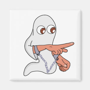Chained ghost pointing forward magnet