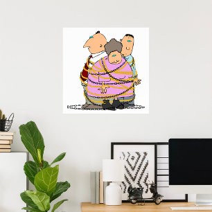 Chained Together Symbolic Unity Humour Poster
