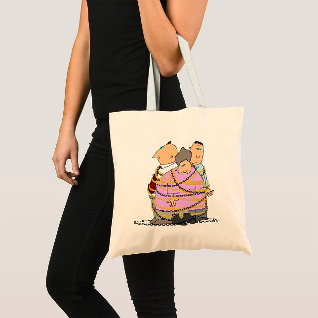 Chained Together Symbolic Unity Humour Tote Bag (Creator Uploaded)