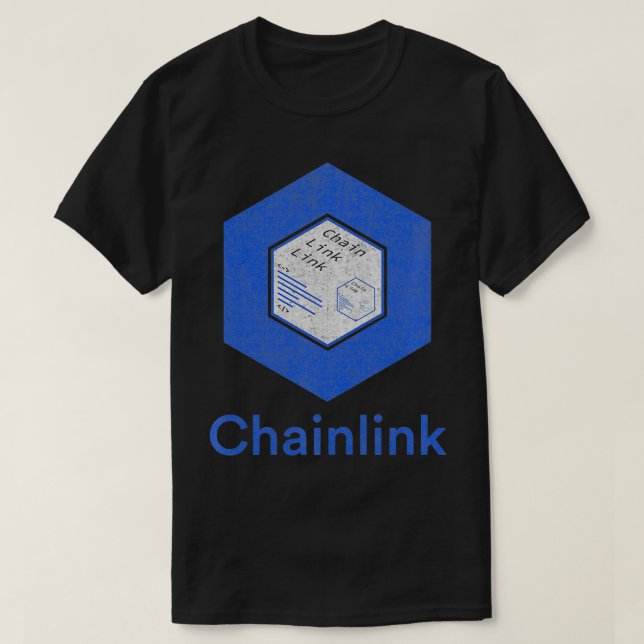 Chainlink Coin, Decentralized Oracle, DeFi Blockch T-Shirt (Design Front)