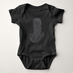 Chainmail Warrior Hood Baby Bodysuit