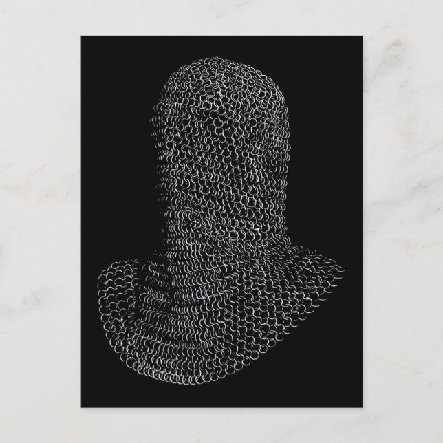Chainmail Warrior Hood Postcard (Front)