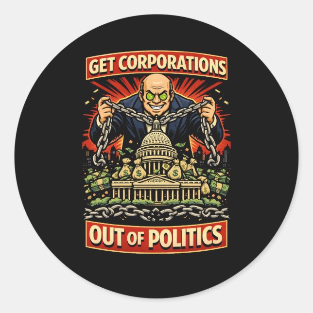 Chains of Influence Classic Round Sticker (Front)