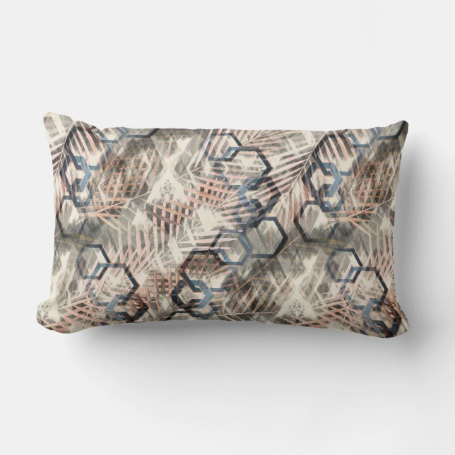Chains on palm leaves. lumbar cushion (Front)