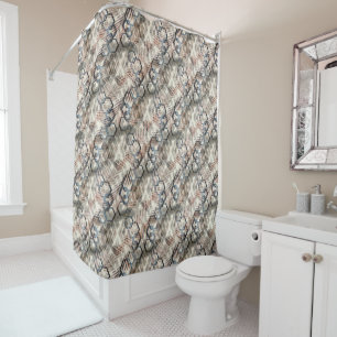 Chains on palm leaves. shower curtain