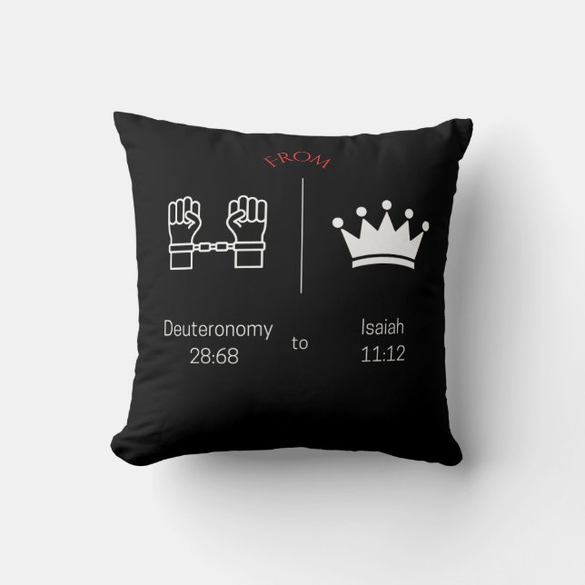 Chains to Crown Israelite Heritage Cushion (Front)