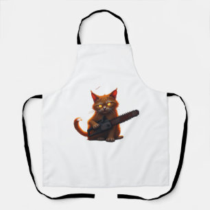 chainsaw cat shirt Classic Apron
