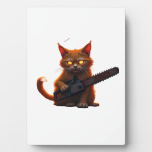 chainsaw cat shirt Classic T-Shirt Plaque