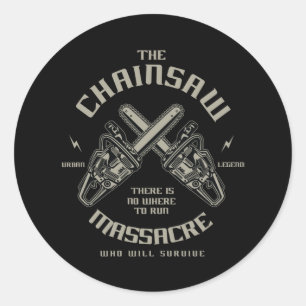 Chainsaw Classic Round Sticker