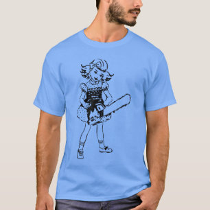 Chainsaw Girl Punk Goth Horror Fan girl T-Shirt