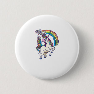 Chainsaws unicorn comes to kill fun gift T-Shirt 6 Cm Round Badge