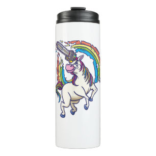 Chainsaws unicorn comes to kill fun gift T-Shirt Thermal Tumbler