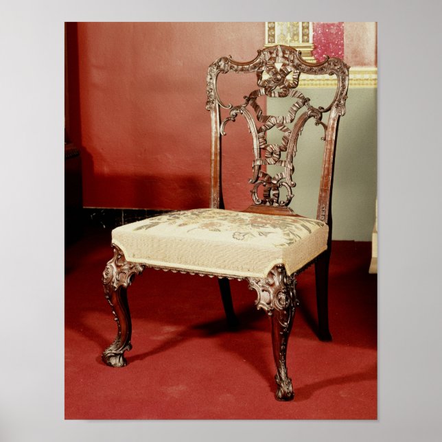 Chair, Chippendale 'Director' design, c.1760 Poster (Front)