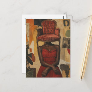 Chair For a Head Surreal Fantasy Fashions Postcard