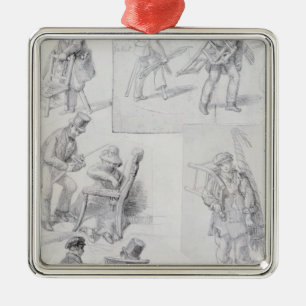 Chair menders on the streets of London, 1820-30 Metal Tree Decoration