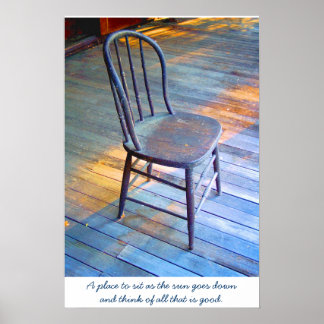 Chair on a Porch Poster