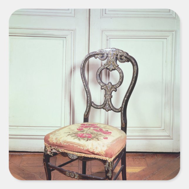 Chair, Second Empire Style Square Sticker (Front)