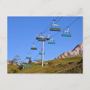 Chairlifts at La Plagne in France Postcard