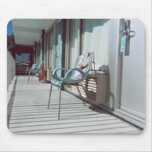 Chairs Outside Beach Hotel Rooms Mouse Pad