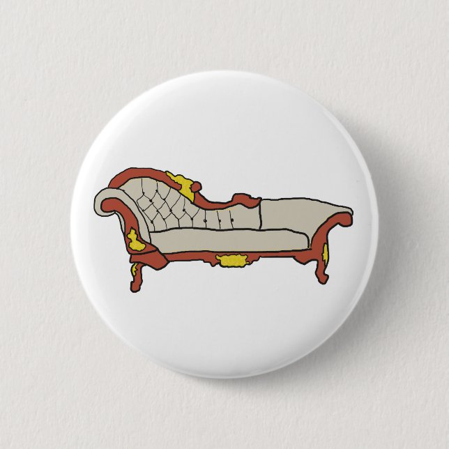 Chaise Longue 6 Cm Round Badge (Front)
