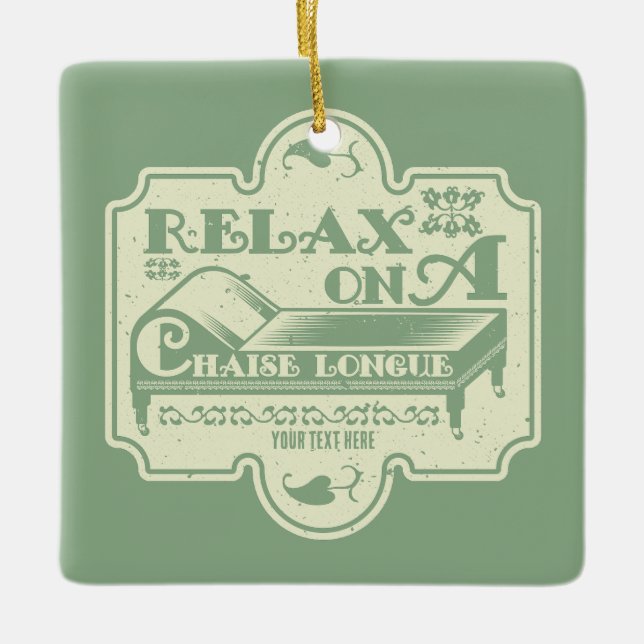 Chaise Longue Ceramic Ornament (Front)