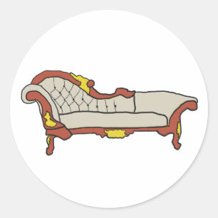Chaise Longue Classic Round Sticker