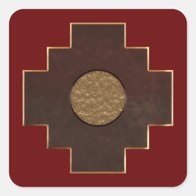 Chakana Cross Square Sticker (Front)