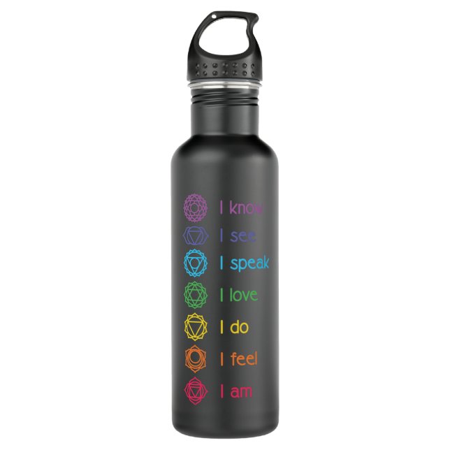 Chakra Alignment, Yoga, Meditation Spiritual Pullo 710 Ml Water Bottle (Front)