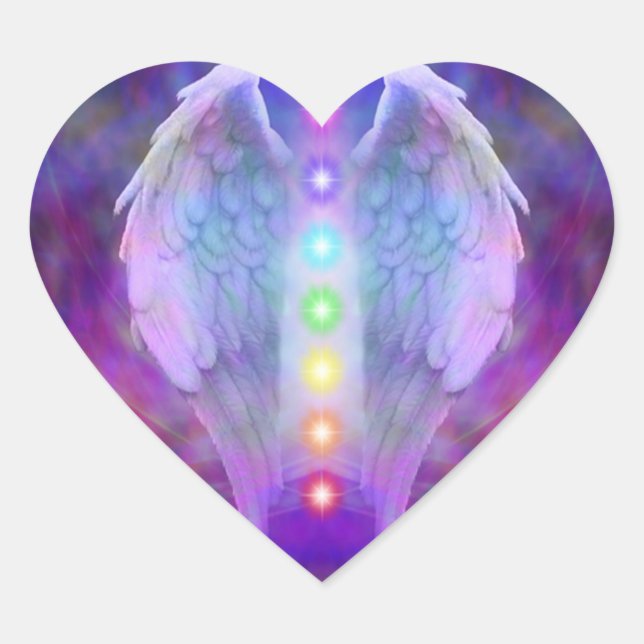 chakra,angel,healer,healing from god,angels,love, heart sticker (Front)
