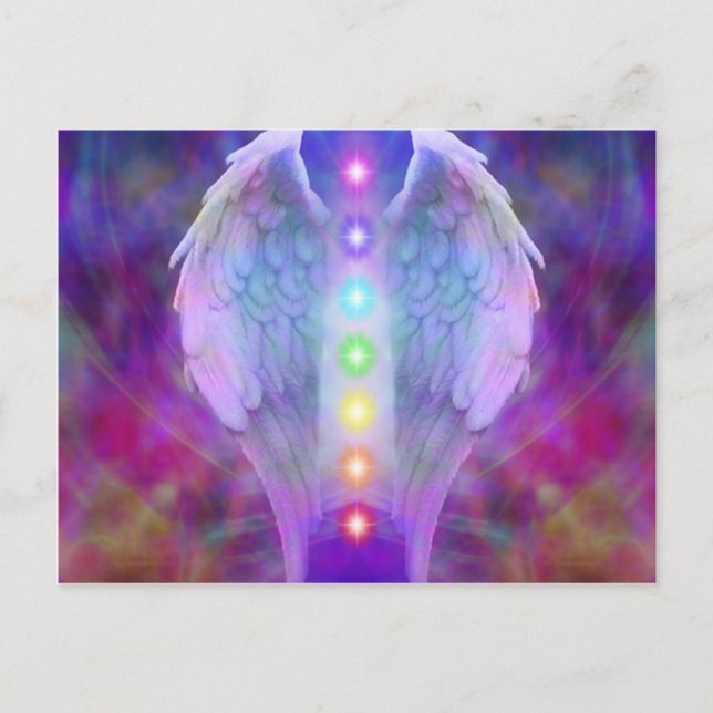 chakra,angel,healer,healing from god,angels,love, postcard (Front)