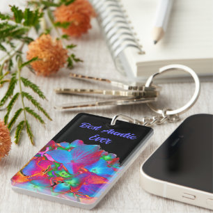 Chakra colourful Hydrangea best Auntie ever Key Ring