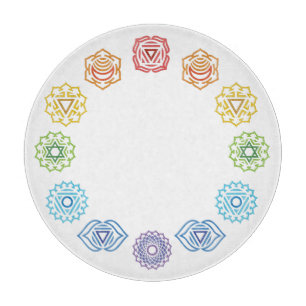 Chakra Energy Glass Cutting Board