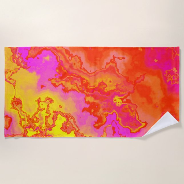 Chakra energy healing colors beach towel (Front)