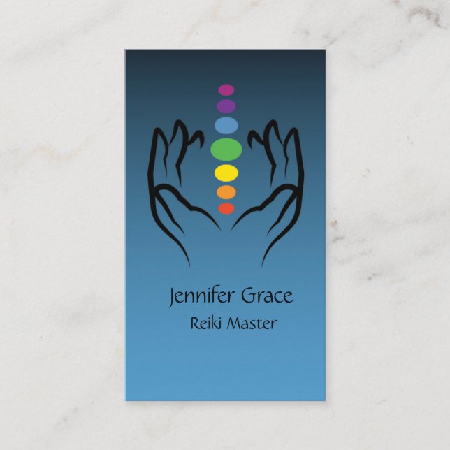 Chakra Energy Spiritual Healing  Business Card (Front)