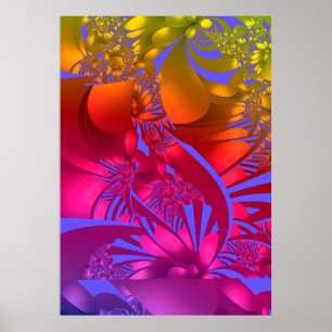 Chakra Flowers Poster