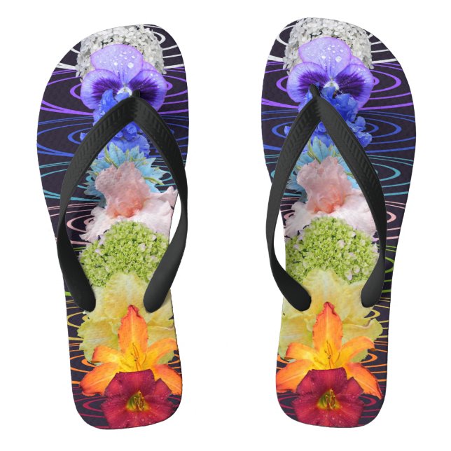 Chakra Flowers Zen Meditation Jandals (Footbed)