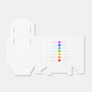 Chakra icons with respective colours favour box